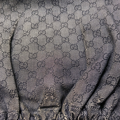 GUCCI Tote bag Dark Gray Canvas Monogrammed Handbag Golden hardware-(SKU)-948514581