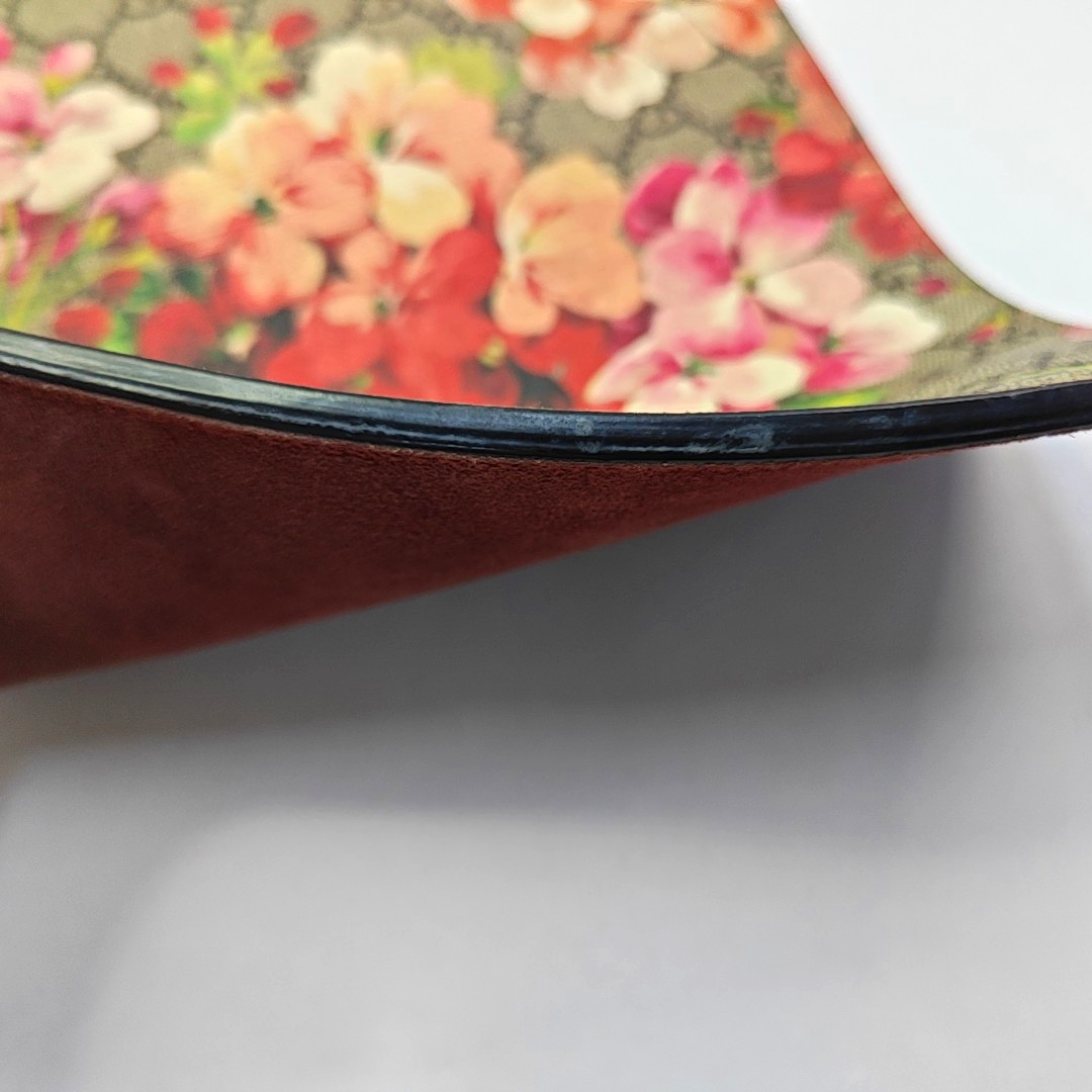 GUCCI GG Blooms Ebony coated canvas gardenia handbag Silver Hardware-(SKU)-945267997
