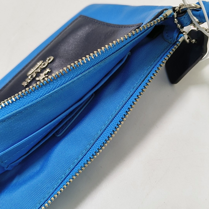 COACH CORNER ZIP POCHETTEBlue Leather Carriage Tote Bag16-(SKU)-942807108