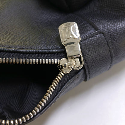 LOUIS VUITTON DISCOVERY Small Black Leather Monogram Double Shoulder Bag Tote Bag Silver Hardware-(SKU)-968889850