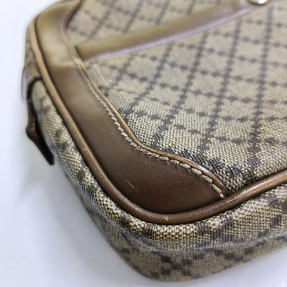 GUCCI GG Blooms Small size Khaki Calfskin Printed Handbag Silver Hardware-(SKU)-948628450