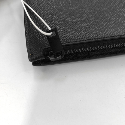 YSL Black Cowhide lychee patternWallet Black hardware-(SKU)-955350778