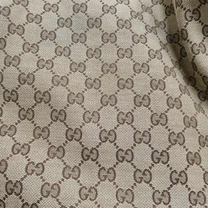GUCCI GG Imprime Khaki Canvas Monogram Crossbody Shoulder Bag Silver Hardware-(SKU)-958715963