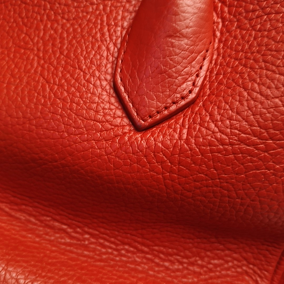 BALENCIAGA Tote bag Red Calf Leather Crossbody Shoulder Bag Tote Silver Hardware Removable shoulder strap-(SKU)-957128355