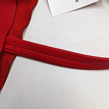 CELINE VERTICAL CABAS Medium size Red Sheepskin Handbag Golden hardware-(SKU)-952291524