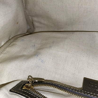 GUCCI Joy Brown Suede Leather Monogram Embroidery Tote Bag Golden hardware-(SKU)-959989784