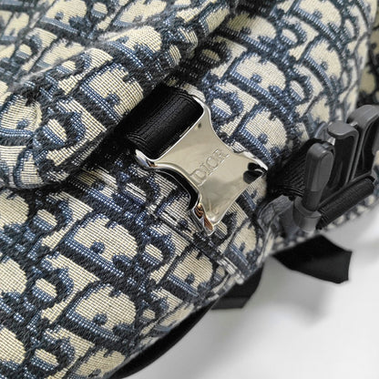 DIOR Explorer Black Canvas Monogram Quilted Backpack Golden Hardware-(SKU)-966460846