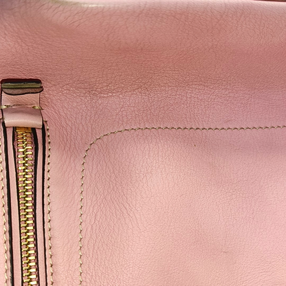 Chloé Faye Pink Cowhide Backpack, Single Shoulder Bag Golden hardware Removable shoulder strap-(SKU)-954247271