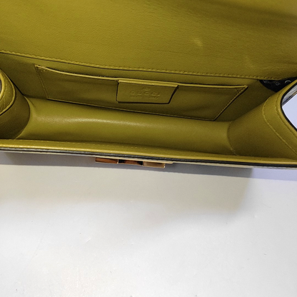 GUCCI Yellow Leather Printed Wallet Golden hardware-(SKU)-959900528