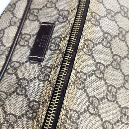 GUCCI GG Supreme Ebony Coated Canvas Monogram Shoulder Bag Golden hardware-(SKU)-948601778