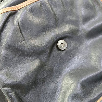 LOEWE Black Leather Embossed Single Shoulder Bag Ruthenium color hardware-(SKU)-959373391