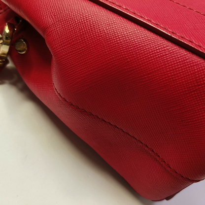MCM NUOVO Hot Pink Leather Shoulder and Handbag Golden hardware Removable shoulder strap-(SKU)-943468994