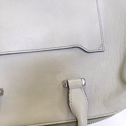 MCM ELLA Light Blue Leather Single Shoulder Bag Silver Hardware Removable shoulder strap-(SKU)-934712148