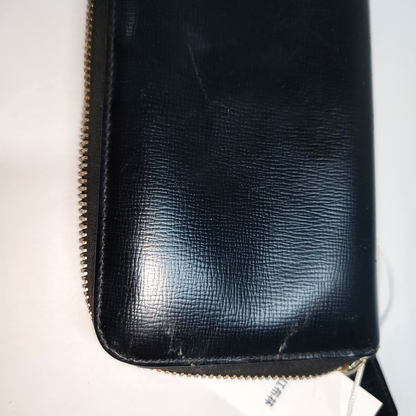 BURBERRY Black Cowhide Wallet Silver Hardware-(SKU)-938007863