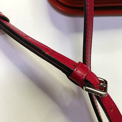 LOEWE Fuchsia Cowhide Single Shoulder Bag Crossbody Silver Hardware Removable shoulder strap-(SKU)-945199210