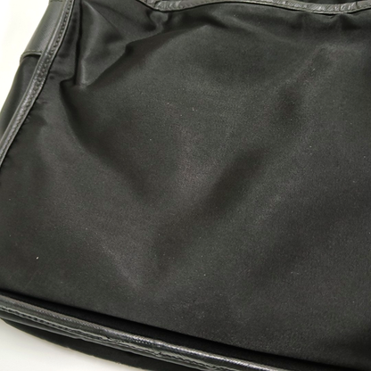 PRADA Black Nylon Crossbody Bag Single Shoulder Bag Silver Hardware-(SKU)-953408479