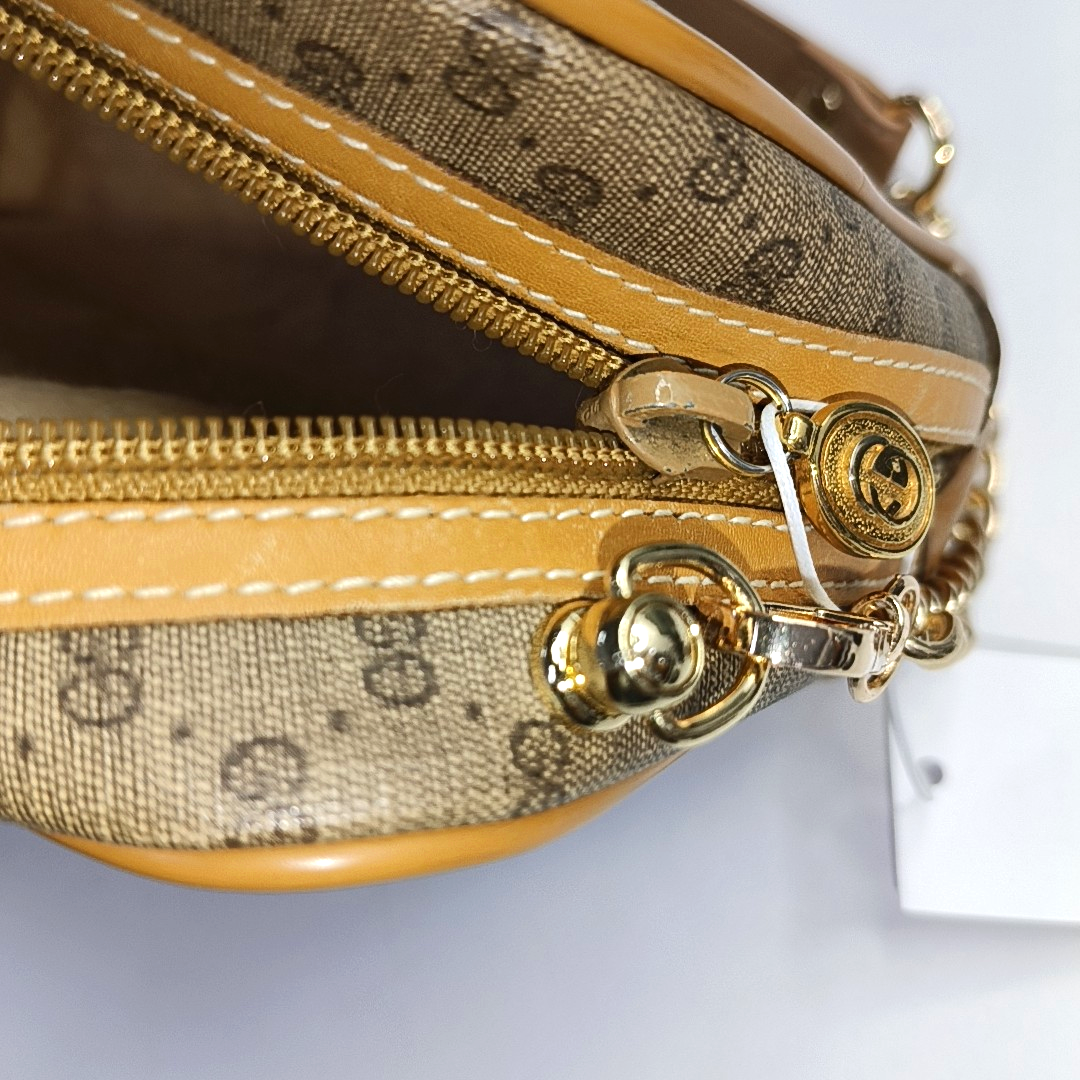 GUCCI Camera Bag Brown Coated Canvas Monogram Handbag Crossbody Single Shoulder Bag Golden hardware-(SKU)-945952111