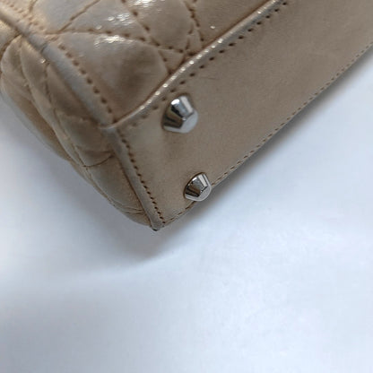 DIOR Lady Dior Mini Khaki Lamb Skin Cannage Quilted Hobo Shoulder Bag Handbag Crossbody Bag 18 Clasp Silver Hardware Removable Shoulder Strap-(SKU)-967132120