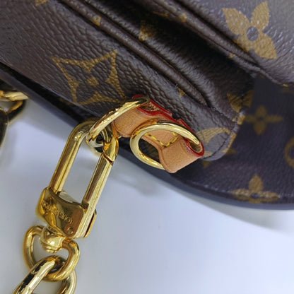 LOUIS VUITTON MÉTIS EAST WEST Brown Coated Canvas Monogram Crossbody Shoulder Bag Tote Bag Single Shoulder Bag with Detachable Straps-(SKU)-966155096