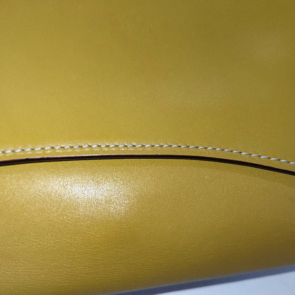 COACH DINKY Yellow Cowhide Single Shoulder Bag Crossbody Bag Black hardware Removable shoulder strap-(SKU)-14415127