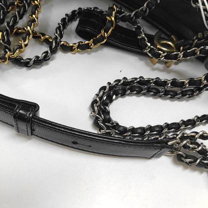 CHANEL GABRIELLE Small Dark Blue Quilted Leather Hobo Shoulder Bag Crossbody Bag Tote with Detachable Strap-(SKU)-966423917