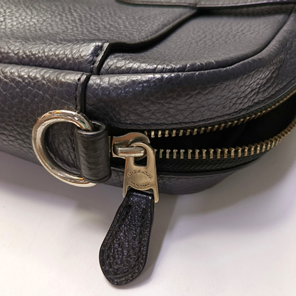 COACH Black Leather Single Shoulder Bag Silver Hardware Removable shoulder strap-(SKU)-951908313