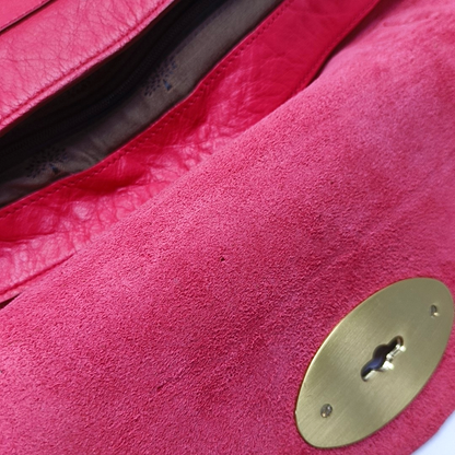 Mulberry Alexa Red Cowhide Single Shoulder Bag Handbag Crossbody Bag Golden hardware Removable shoulder strap-(SKU)-951491621