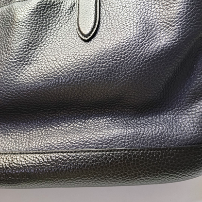 COACH Black Leather Single Shoulder Bag Silver Hardware Removable shoulder strap-(SKU)-951908313