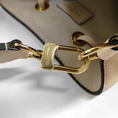 LOUIS VUITTON NÉONOÉ BB Beige Calfskin Monogram Embossed Bucket Bag Crossbody Bag Shoulder Bag Tote Bag Gold Hardware 2 Removable Straps-(SKU)-969076231