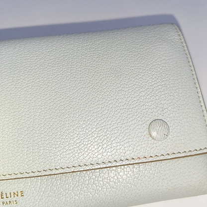 CELINE Light Blue Calfskin Wallet Golden hardware-(SKU)-940440188