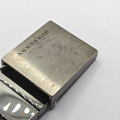 BURBERRY Multicolor Leather Buckle Men's Belt Long96cm Width3.5cm-(SKU)-940265651