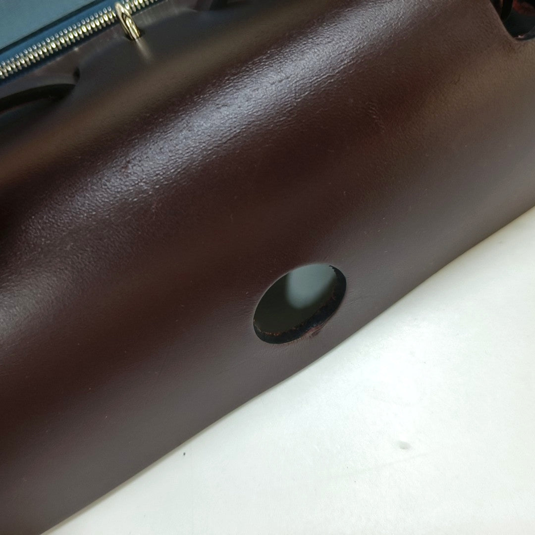 HERMÈS Herbag 31 Massala Tea Canvas Single Shoulder Bag Silver Hardware U Pouch Removable Strap-(SKU)-969010862