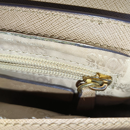 MICHAEL KORS Small size Khaki Leather Embossed Crossbody Bag, Handbag, Shoulder Bag Golden hardware Removable shoulder strap-(SKU)-940776973