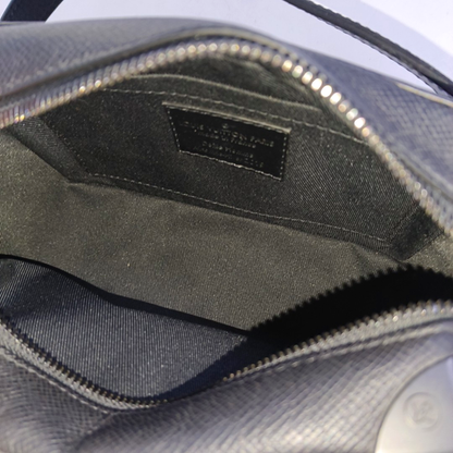 LOUIS VUITTON SOFT TRUNK Mini Black Leather Shoulder Bag Handbag with Detachable Strap-(SKU)-944919253