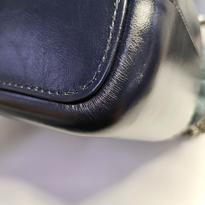 CHANEL GABRIELLE Medium Blue Suede Quilted Leather Hobo Shoulder Bag Crossbody Bag with Detachable Strap-(SKU)-961833804