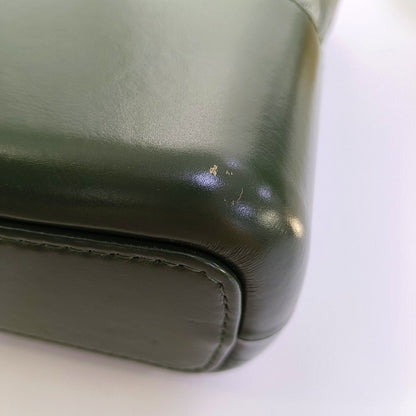 CHANEL GABRIELLE Medium Green Leather Quilted Single Shoulder Bag 24 Clasp Golden Hardware Removable Strap-(SKU)-965602113