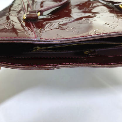 LOUIS VUITTON AVALON Large size Burgundy Cowhide Monogrammed Single Shoulder Handbag Golden hardware-(SKU)-959058855