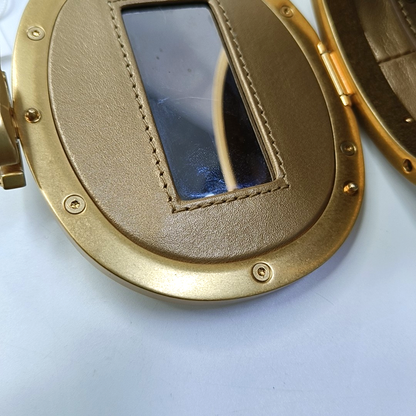 CHANEL CROWN BOX VANITY Small White Calf Leather Quilted Crossbody Shoulder Bag-(SKU)-959504326