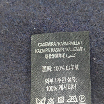 BURBERRY Dark Blue Cashmere Scarf-(SKU)-936488399