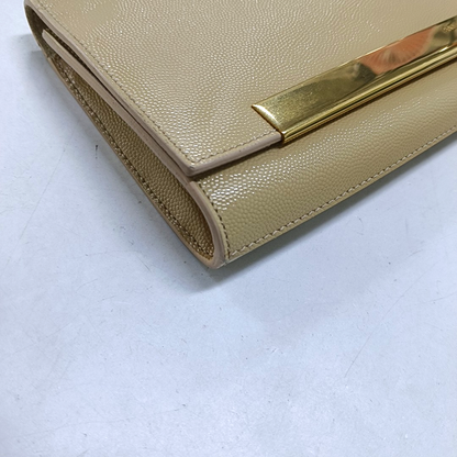 YSL Khaki Cowhide Handbag Golden hardware-(SKU)-948372708