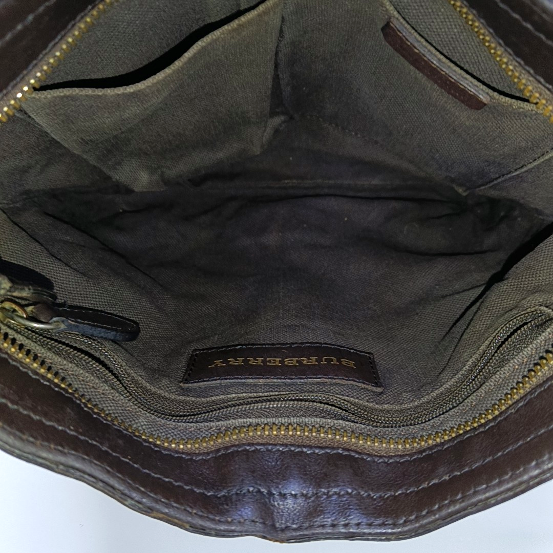 BURBERRY Khaki Coated Canvas Single Shoulder Bag Crossbody Golden hardware-(SKU)-959178497