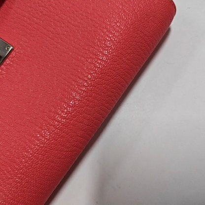 HERMÈS Clic 16 Lipstick Pink Chèvre Mysore Leather Shoulder Bag Crossbody Bag Silver Hardware D Stamp Removable Strap-(SKU)-947164108