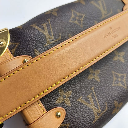 LOUIS VUITTON SIDE TRUNK Small Size Brown Coated Canvas Monogram Stud Soft Box Single Shoulder Bag Tote Bag Crossbody Bag with Detachable Straps-(SKU)-969906636