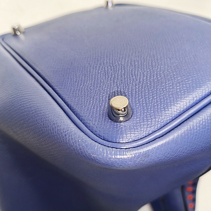 HERMÈS Picotin Lock 18 Royal Blue Epsom Leather Picotin Handbag Silver Hardware C Engraving-(SKU)-947825962