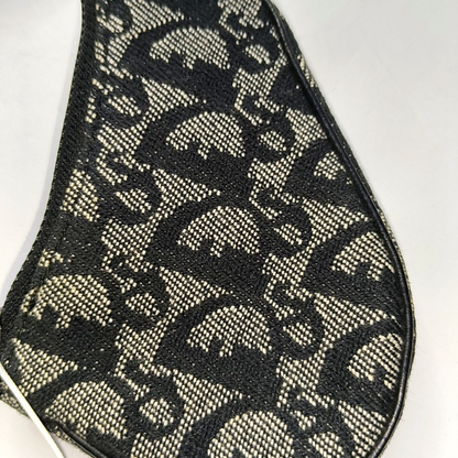 DIOR Saddle Grey Canvas Monogram Mini Coin Purse Ruthenium color hardware-(SKU)-953489833