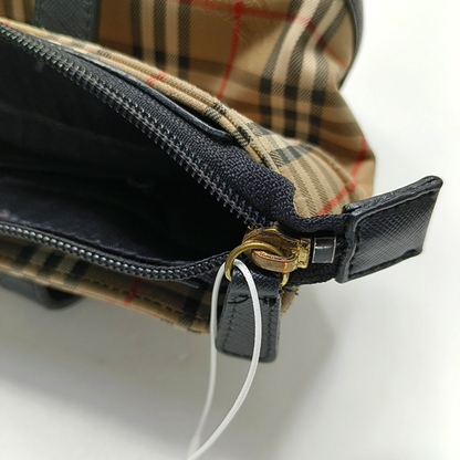 BURBERRY HaymarketBrown Canvas Warhorse Plaid Tote Bag-(SKU)-952477003