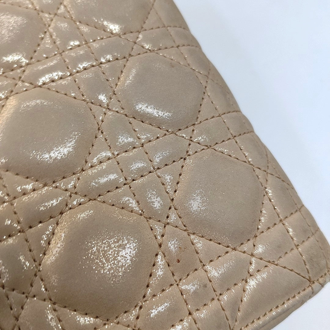 DIOR Lady Dior Mini Khaki Lamb Skin Cannage Quilted Hobo Shoulder Bag Handbag Crossbody Bag 18 Clasp Silver Hardware Removable Shoulder Strap-(SKU)-967132120