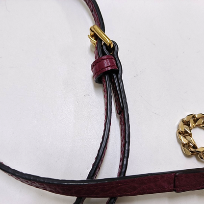 BURBERRY Mildenhall Purple Leather Shoulder and Crossbody Bag Golden hardware Removable shoulder strap-(SKU)-958378180