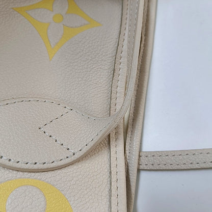 LOUIS VUITTON NEVERFULL Medium Beige Leather Monogram Tote Shoulder Bag with Shoulder Strap, Gold Hardware-(SKU)-968750223