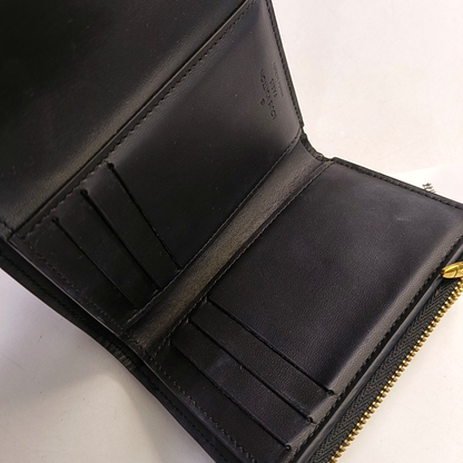 LOUIS VUITTON CHERRYWOOD Black Cowhide Monogram Wallet Golden hardware-(SKU)-949892288
